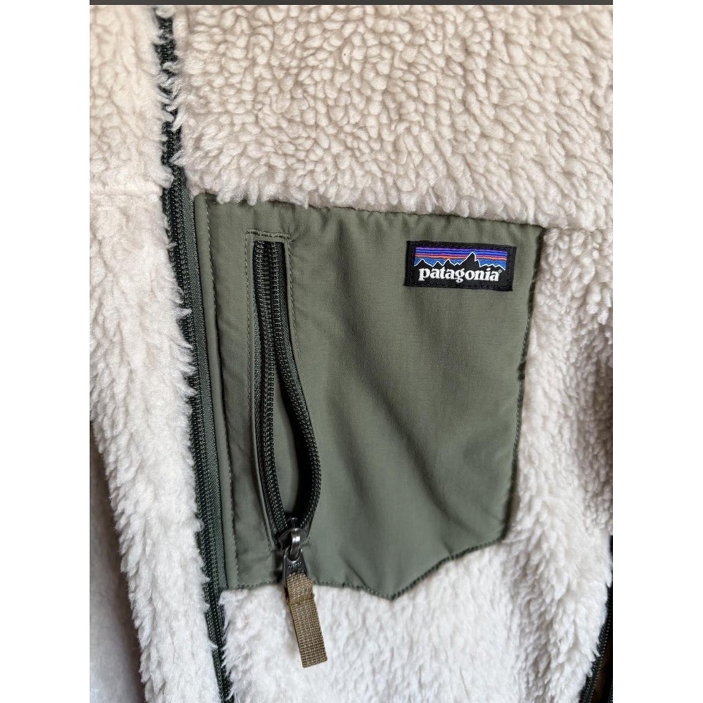 Patagonia Kids XL Beige Full Zip Jacket Stand-Up Collar Regular Fit XL - Picture 5 of 5